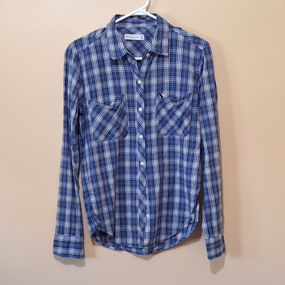 Abercrombie & Fitch Long Sleeve Button Down Plaid Shirt